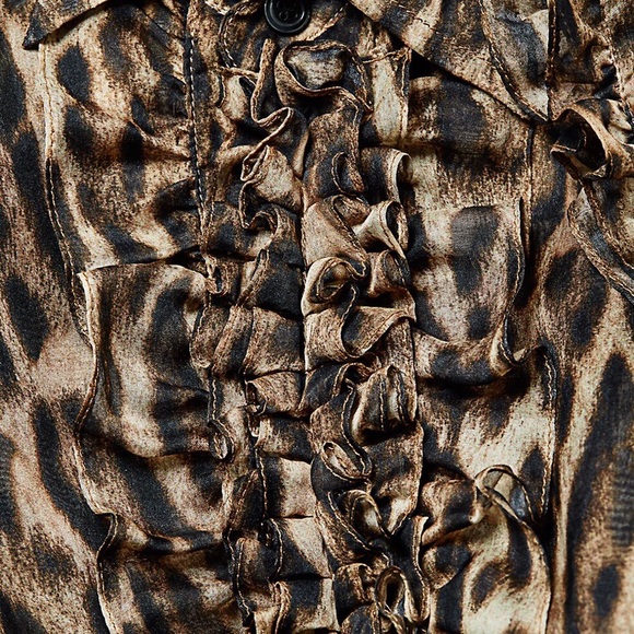 R13 drop neck tuxedo shirt. XXS - Picture 5 of 14